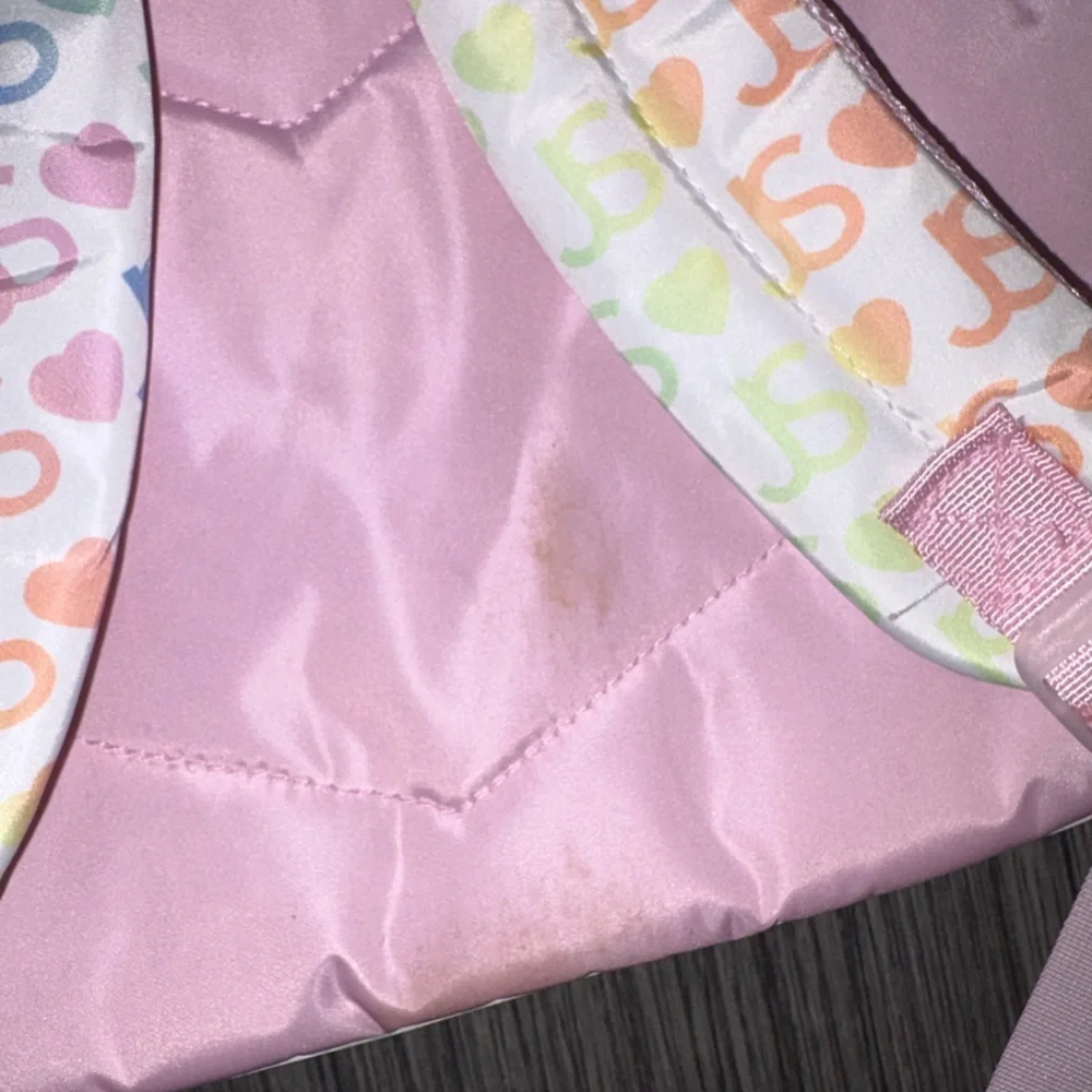 Jessica Simpson Pink Pastel Logo Full Size Backpack and Lunch Bag Set- NWT